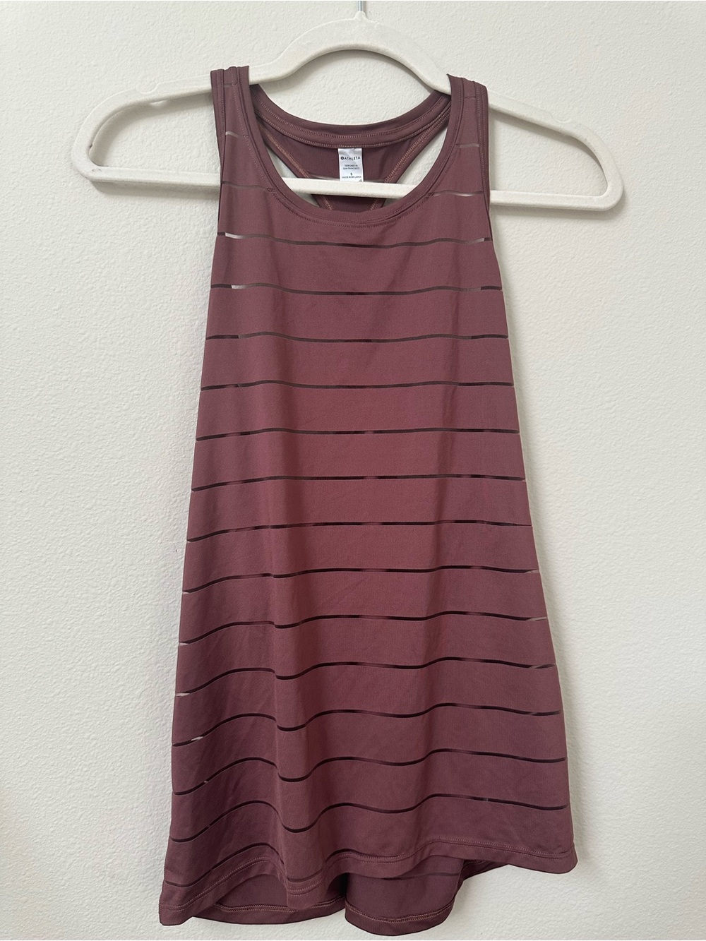 Athleta Mauve Striped Racerback Tank